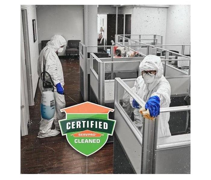 Certified: SERVPRO Cleaned - technicians cleaning